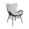 Armen Living Fanny Outdoor Patio Dining Chair in Light Eucalyptus Wood and Charcoal Rope 840254335967 - alternate 1